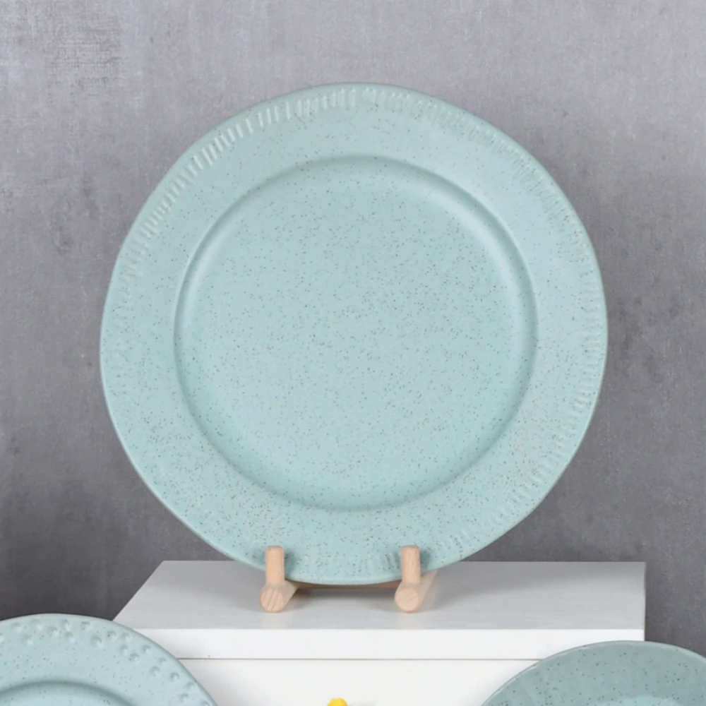 Modern Stoneware Dinnerware Spray Point Clay Salad Plates Porcelain ...