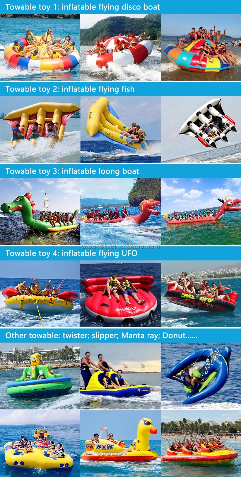 Orca Inflatable Kayak Orca Inflatable Towable Water Boat - Max Capacity 500kg