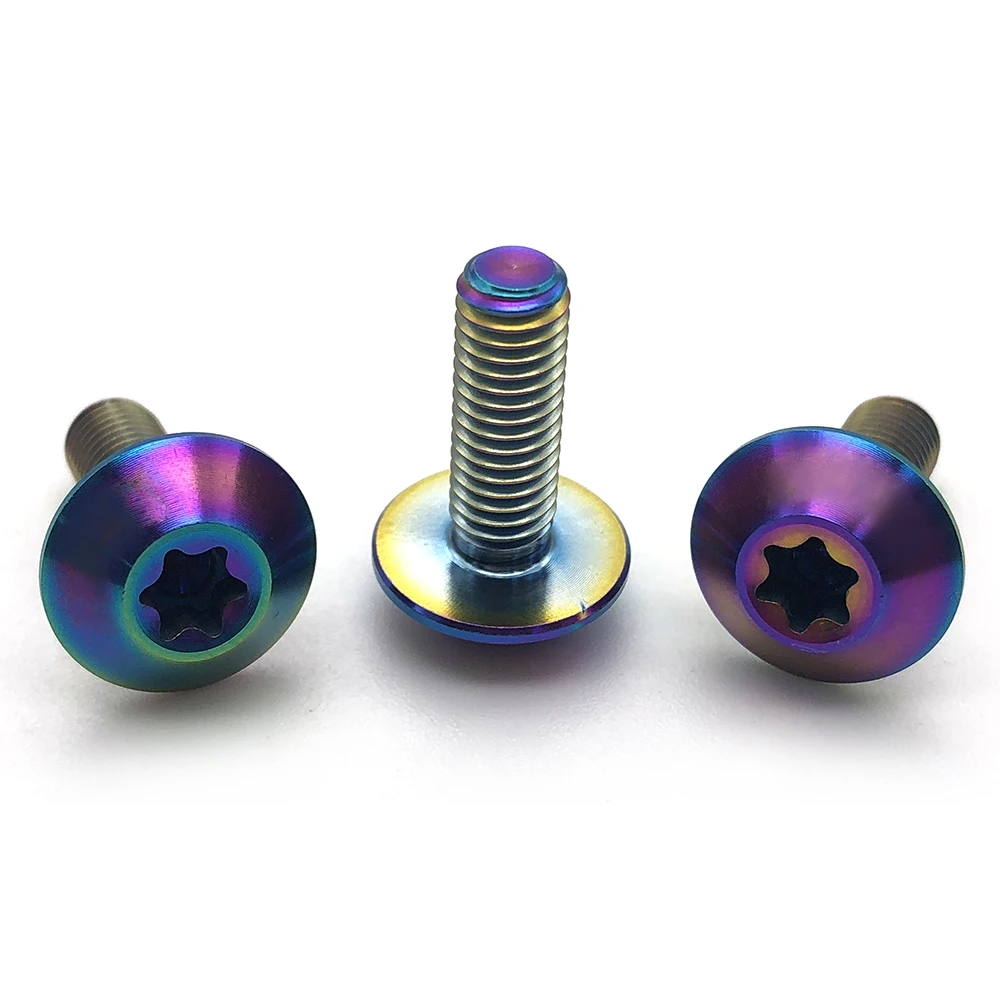 Tornillos de titanio M5X12mm y M5X15mm, tornillo de cabeza de paraguas para piezas de bicicleta y motocicleta