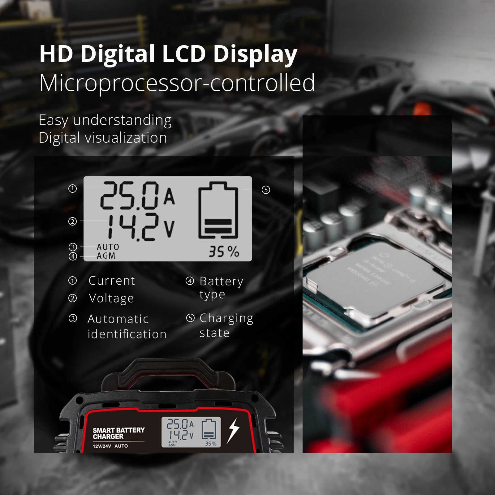 Автомобильное зарядное устройство 12 В 24