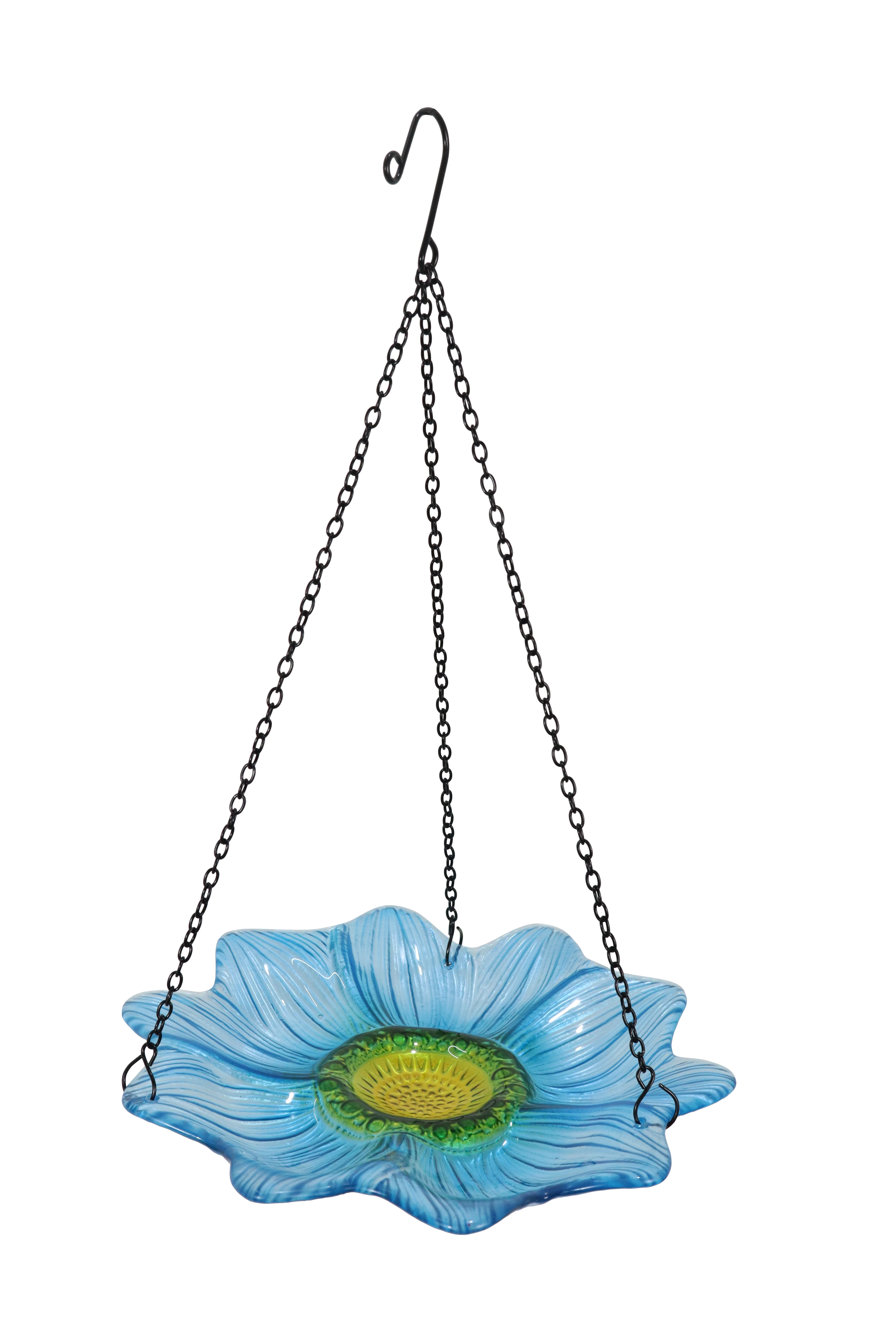 Hanging Tray Metal Seed Bird Feeders Seed  Colorful Glass Bird Feeder Bath For 