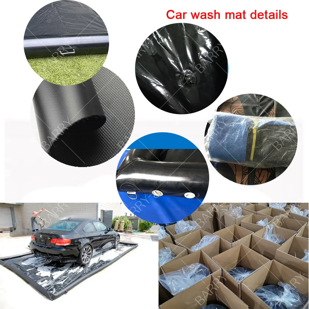 Commercial Machine Customized Water Containment Mat Pvc Portable Inflatable Car Wash Mats