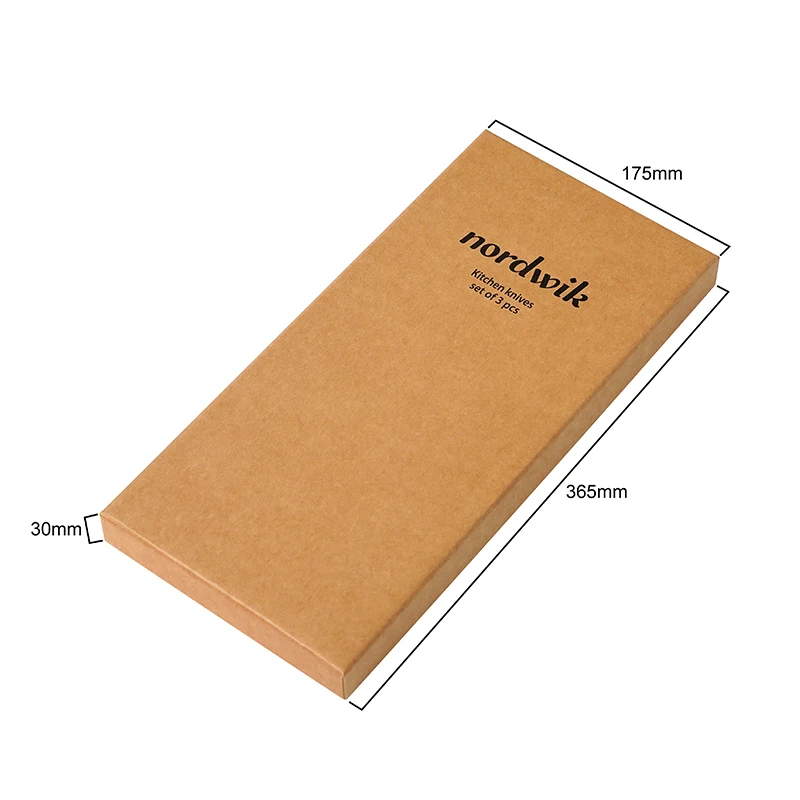 Handmade High-End Kraft Paper Rigid Boxes 2mm Thickness Custom Stylish Knife Packaging for Kitchen Use