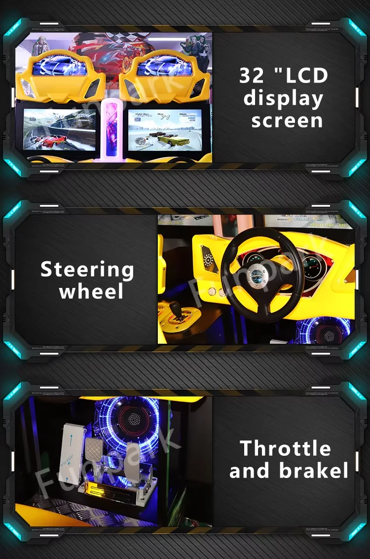 Funpark Best Popular Arcade Motorcycle Game Center Two-person Motorcycle Racing Game Console details