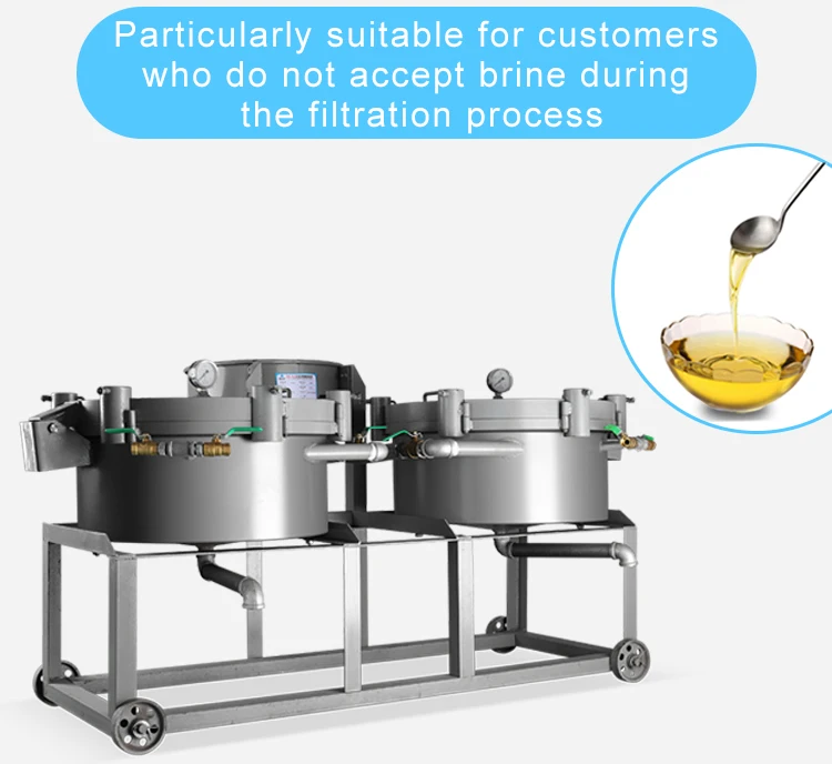 Single Barrel Centrifugal Cooking Oil Filter Press Filter Plate Low