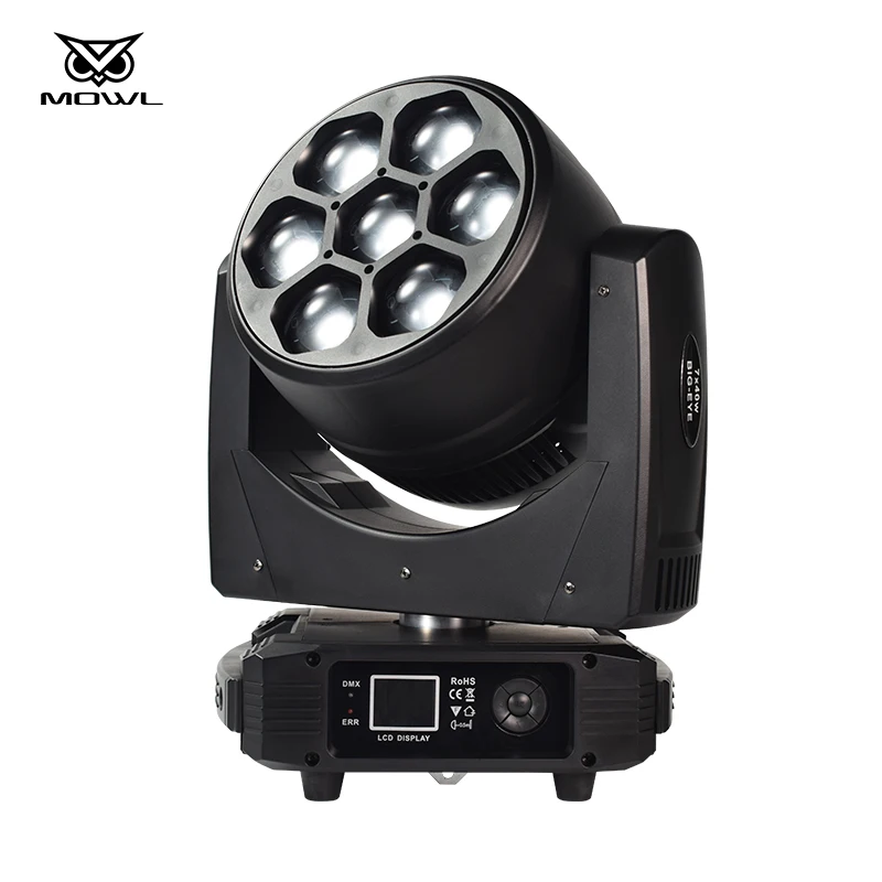 ライティングOK 7x40 mini bee eye ムービングライト 7x40 Bee Eye 7*40w RGBW 4in1 DMX 512 7x40W LED Wash Zoom Moving Head