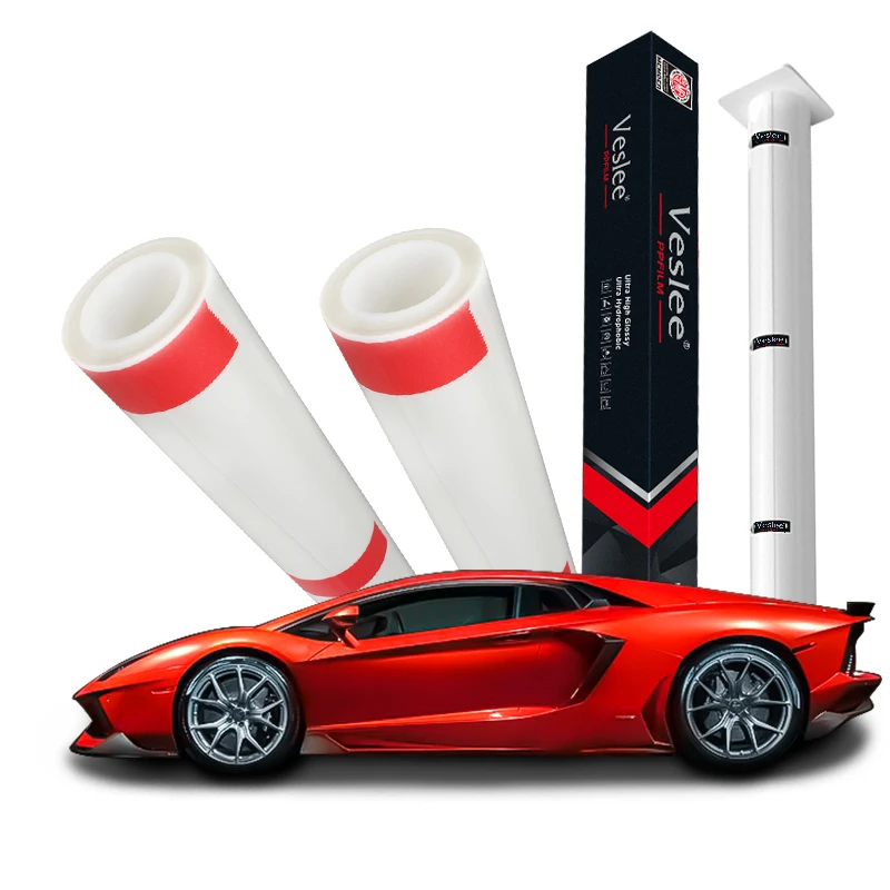 Veslee 7.5mil Super Glossy Hydrophobic Car Paint Protection Film with Ashland Glue and Business/Luxury Design