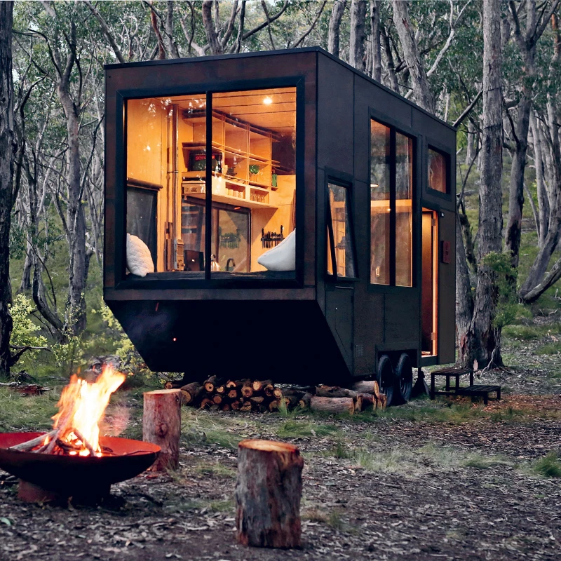 Quacent Low Price Luxury SIP Prefab Tiny House Stilt Bungalows 2 Bedroom Prefabricated Home House Estate Hut  Fertighaus