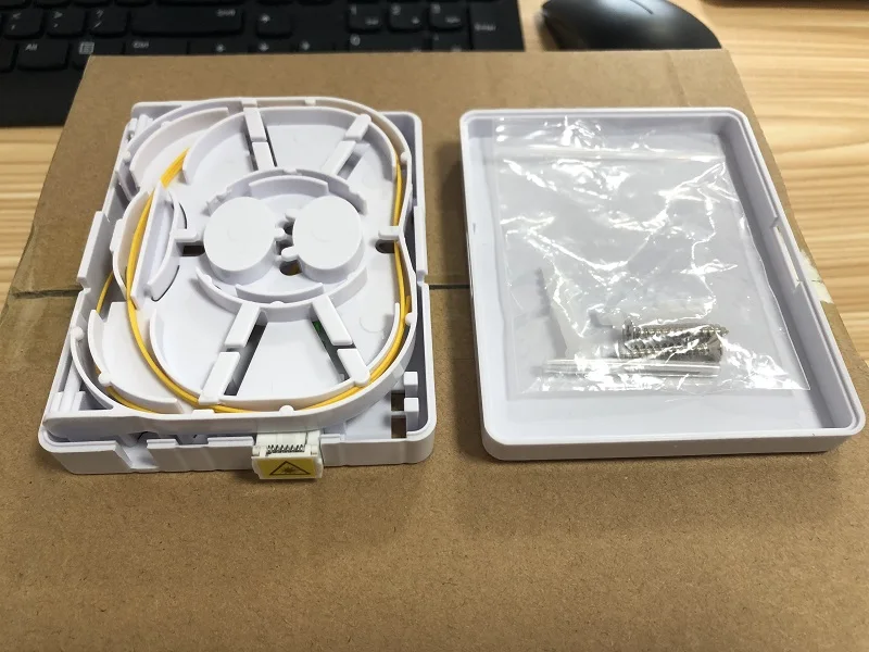 Indoor FTTH Box ABS Plastic 2-Port FTTH Fiber Terminal Box Fiber Optic Surface Box