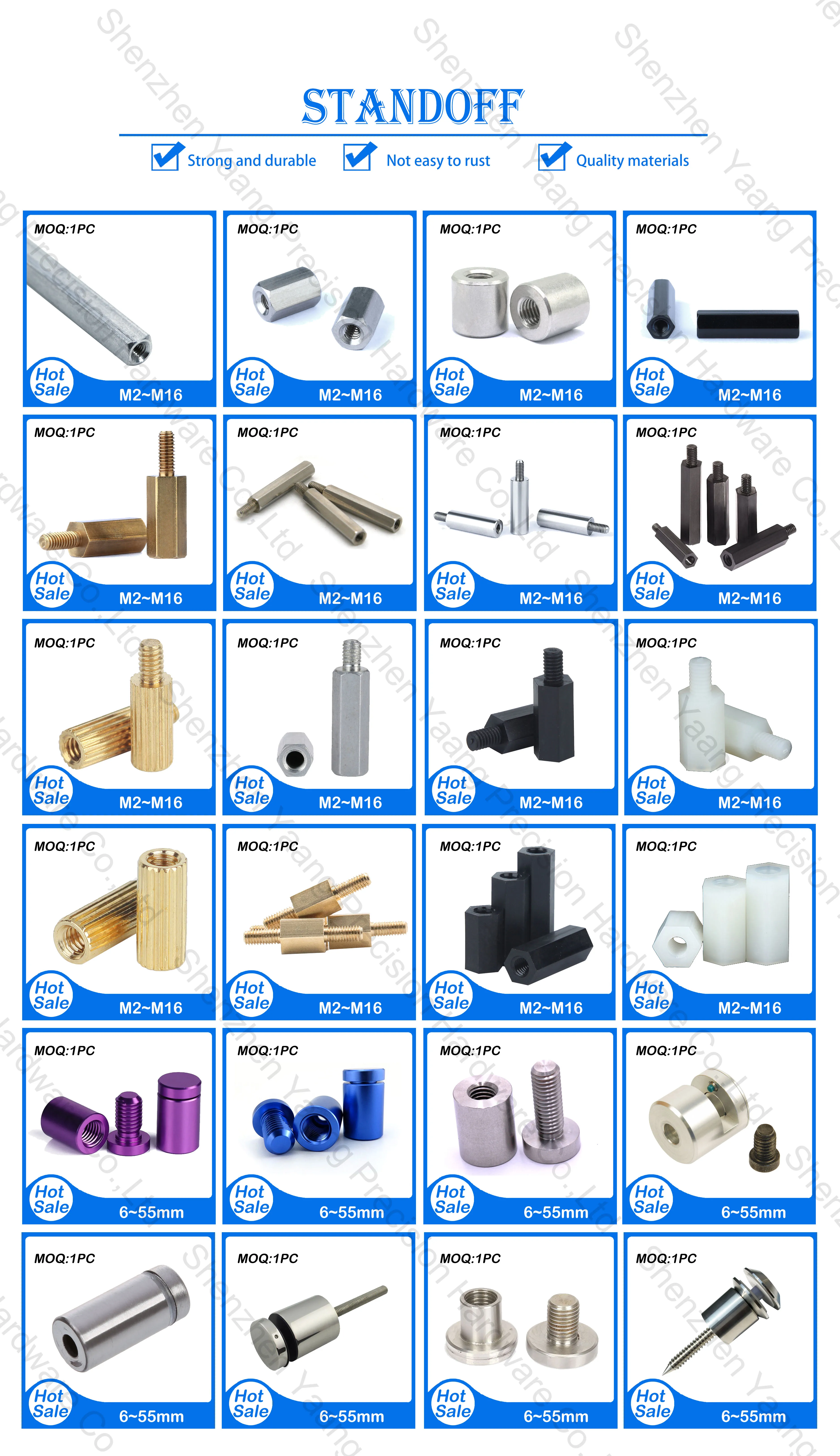 Stainless Steel/aluminum Anode Black /titanium Led Light Standoffs