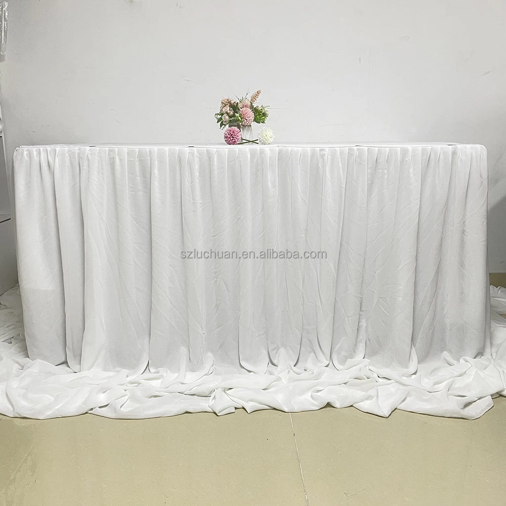 chiffon table skirt roll table skirting Wedding tutu Table Skirt