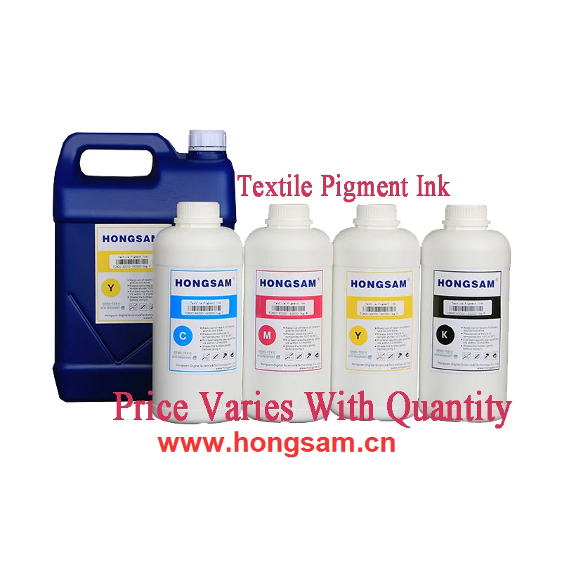 Good Color Fastness Digital Textile Pigment Printing Ink DTG Ink for Epson Starfire KM Printheads