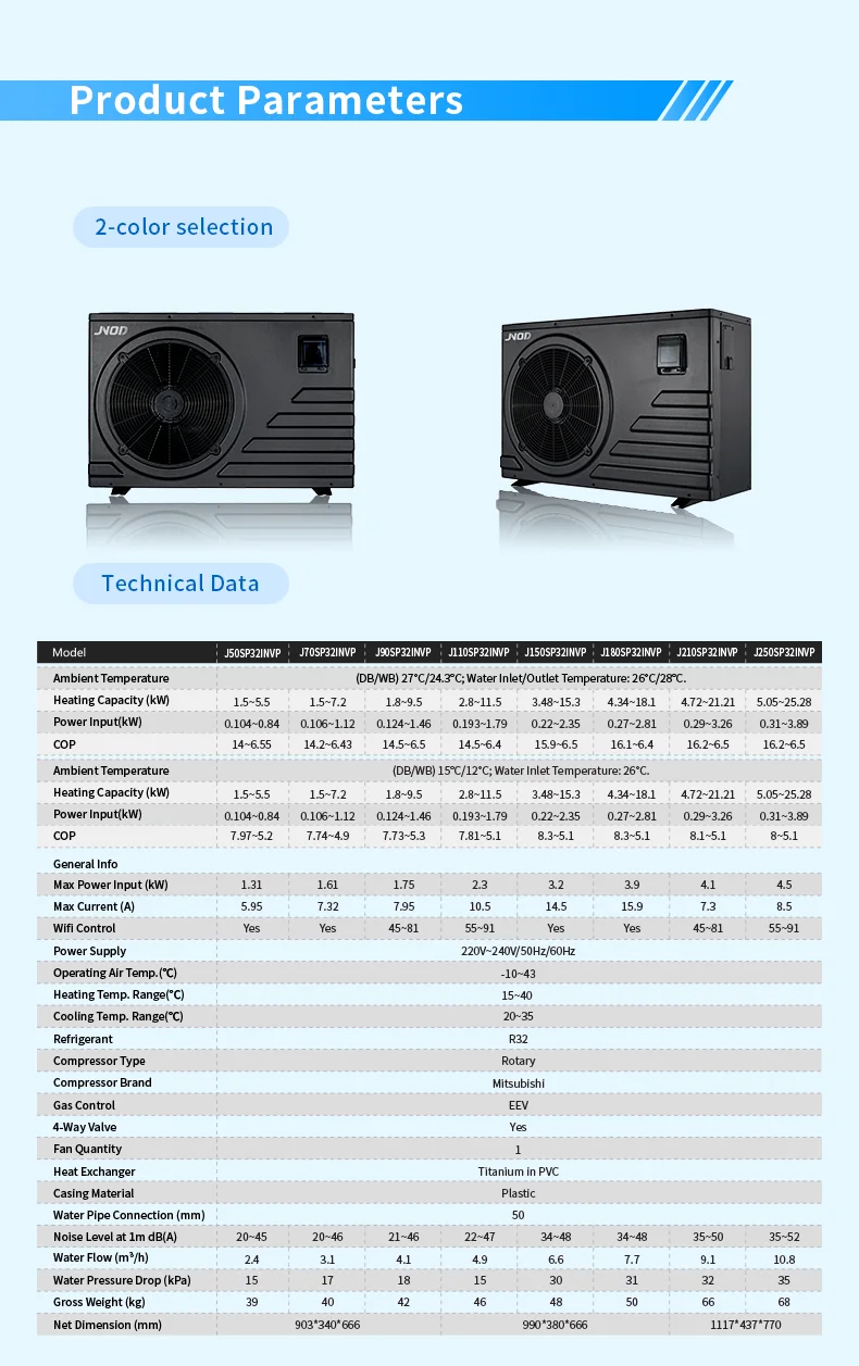 High Quality Electric Air Source Heat Pump Swimming Pool For Household