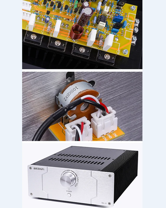 BRZHIFI Maranshi MA-9 full symmetric HDAM circuit architecture hifi high power house hold desktop power amplifier supplier