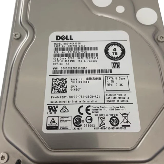 Для DELL 4 ТБ 7 2 К 128 М SATA 3 5 дюймов Сервер жесткий диск 4N6CY 04N6CY MG04ACA400N система наблюдения корпоративного уровня