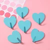 Heart-shaped hooks in blue