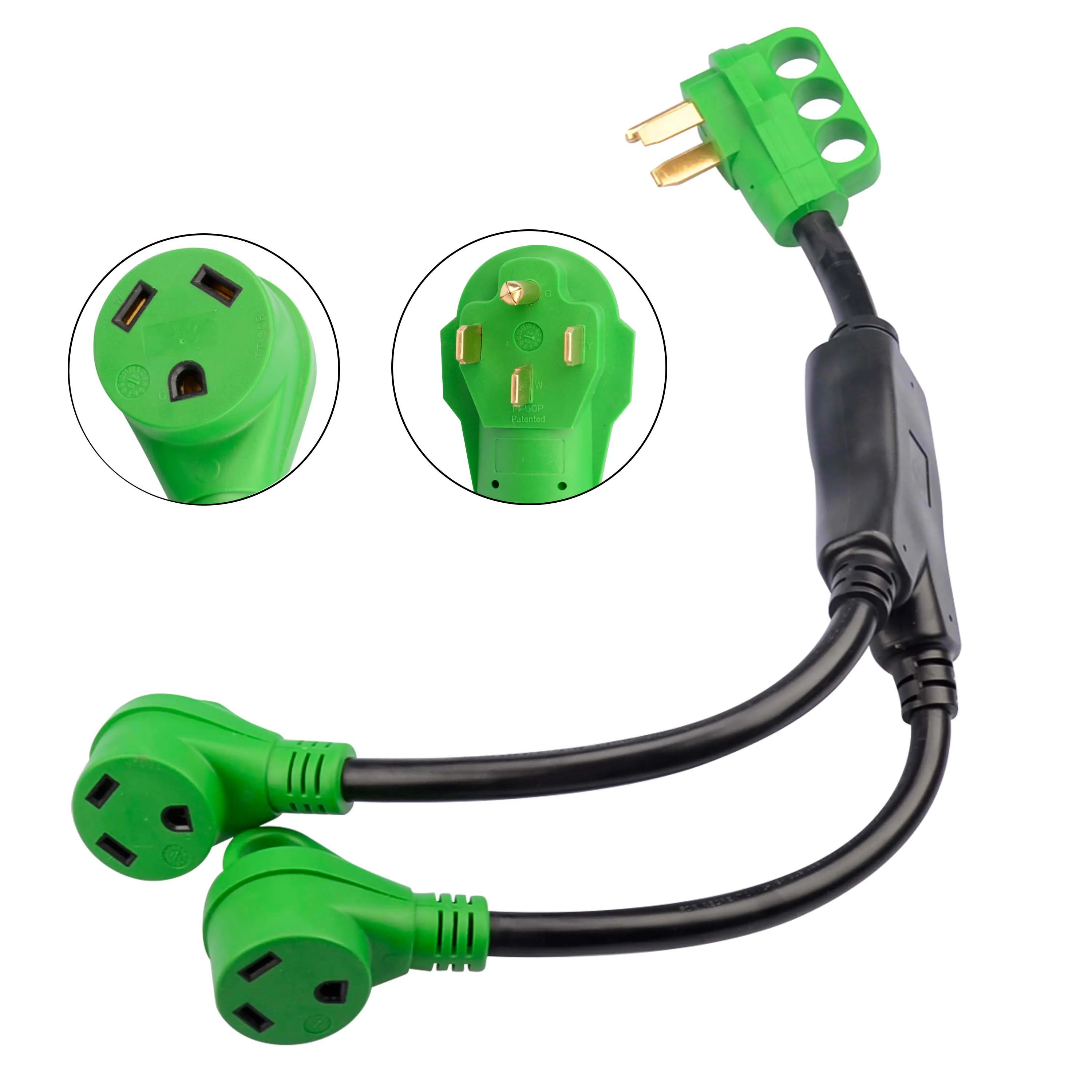 Rv Power Adapter Cord Y Adapter 50a Male To Two 30a Female 2 5 Feet With Handle Cord Splitter Buy Rv Power Cord Rv Cord Splitter Rv Y Adapter Product On Alibaba Com