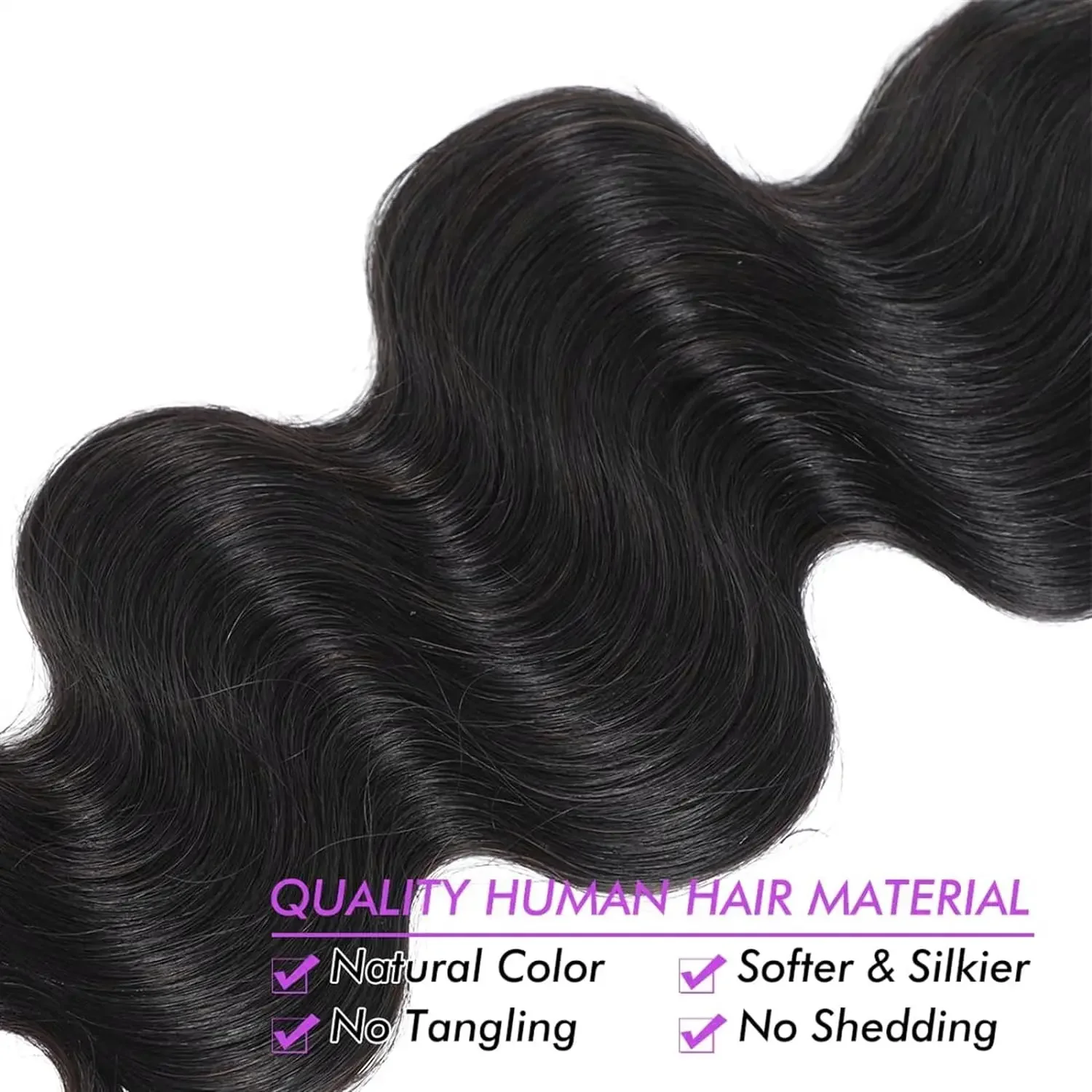 Clip-In-Haarverlängerungen aus Echthaar, gewellt, natürliches Schwarz, gewellt, 10-26 Zoll, 8 Stück, 120 g_voghion.com