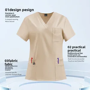 Quick-Drying Elastic Oral Dental Workwear Nurses Handwashing Scrub Sets Cross-Border Hospital Uniforms for Amazon Foreign Trade