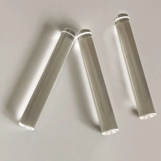 China Supplier OEM Special Shape LED Light Optical Quartz Glass Clear Rod Lenses