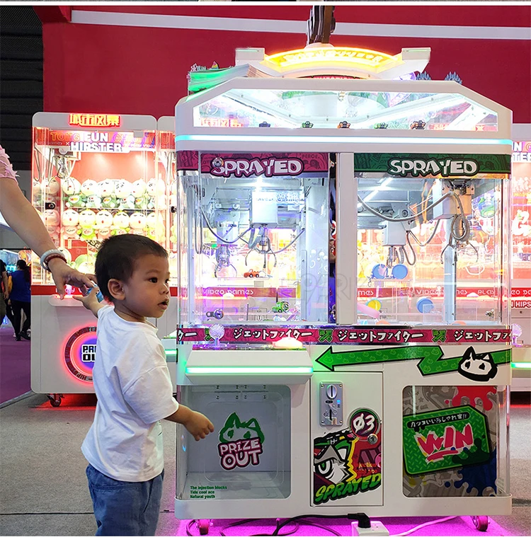Gift Vending Machine Toy Prize Game Kids Coin Pusher 4 Players Claw Machine