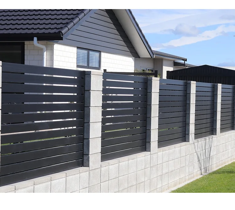 Metal Fence Panel Modern Luxury Garden Fences Vertical Slat Fencing