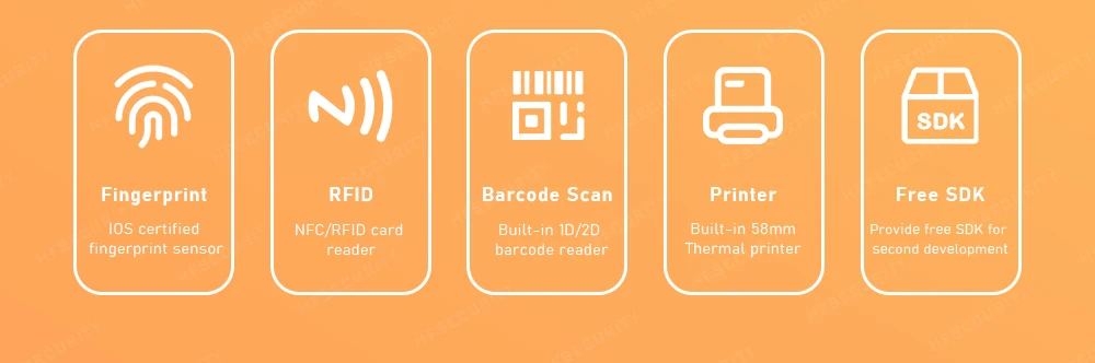 Hfsecurity FP09 - Versatile Android Terminal with Fingerprint Scanner