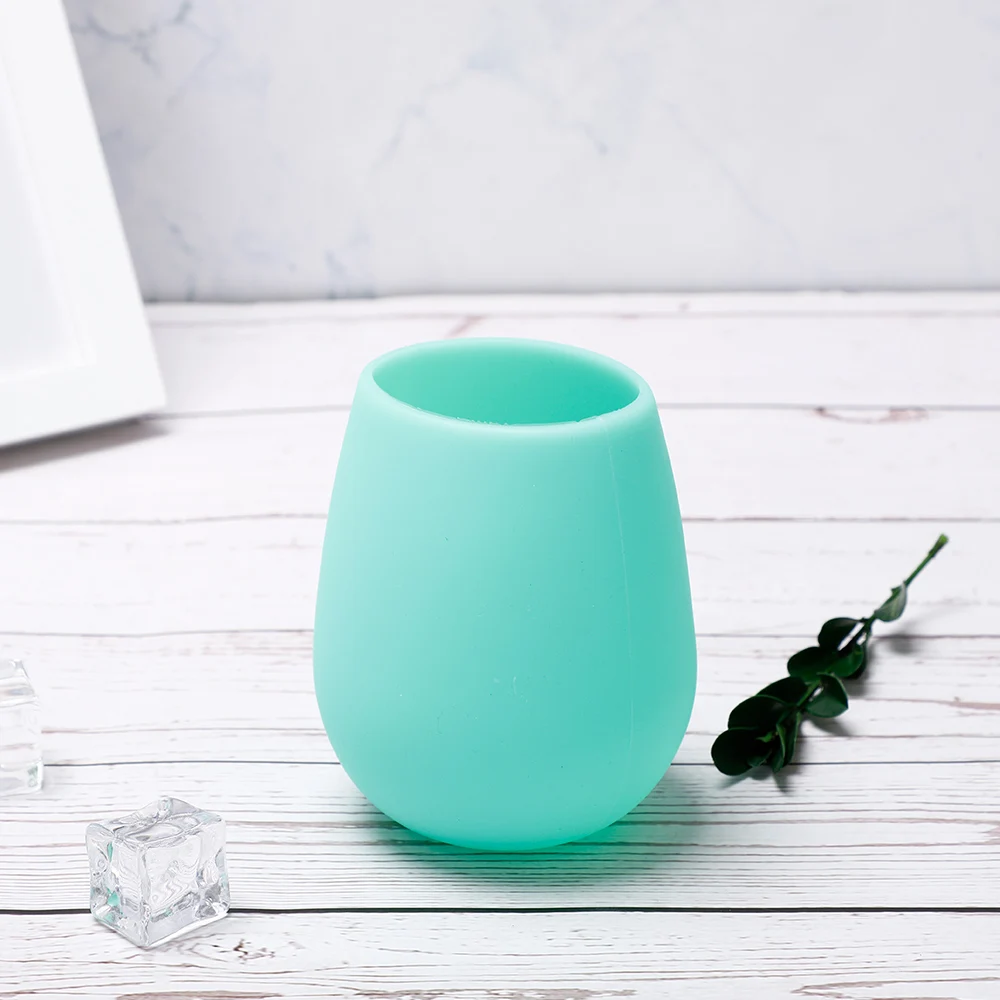 Collapsible Unbreakable Rubber Wine Glasses Portable Safe Shatterproof Colorful Silicone Wine
