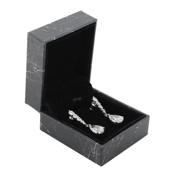 Custom Black Luxury Jewelry Packaging Box Earring Necklace Bracelet Box with Velvet Tray
