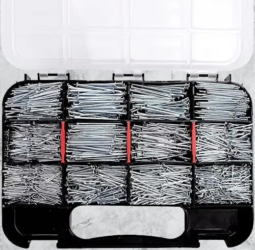 Customizable 12 Sizes Steel Nails Combo Kit Multi-Purpose Household Toolbox Essentials Assorted Wire Common Nails Collection