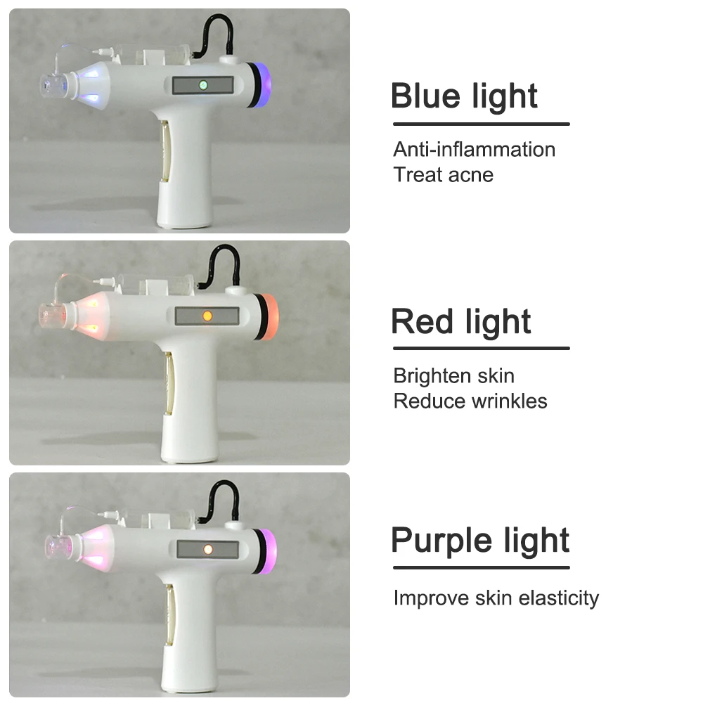 
Latest 3 color led light meso serum hyaluronic acid hydra pen derma mesotherpy gun 