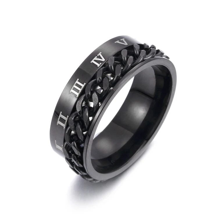 Buy BSU Rock cool casual sport Titanium steel ring for Boys - Black at  Amazon.in
