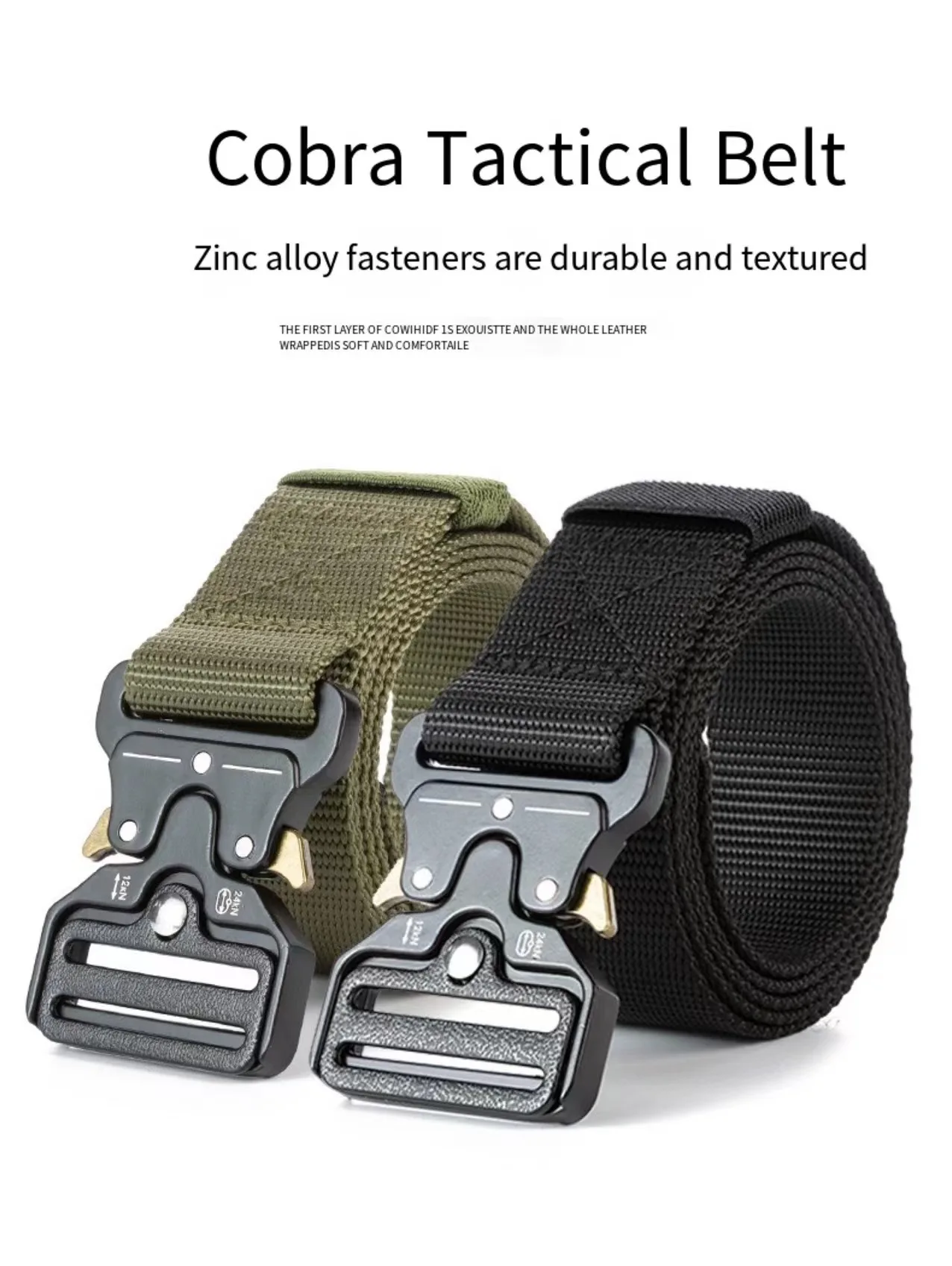 Tactical Rigger Molle Belt Quick Release Gear Clip Metal Buckle Compact ...