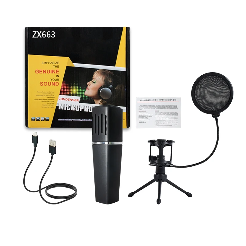 ZX663 Condenser Microphone - Professional Recording Quality