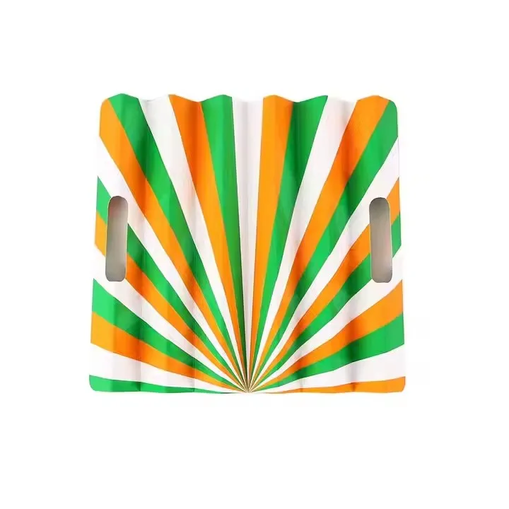 Wholesale Factory Custom Flag Paper Hand Fan Printed Folding Clapper Noise Makers Paper Fan Clapper for Paper Cup Fan