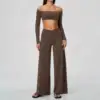 Brown Top+Pants Set