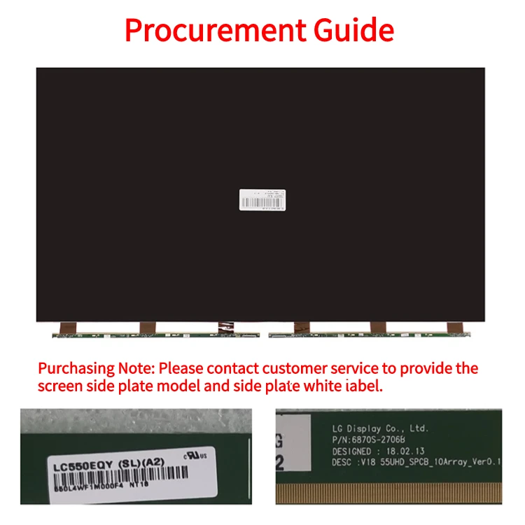 Wholesale Samsung Led Tv Screen Original Uhd Curved Panel Lsf550fn07