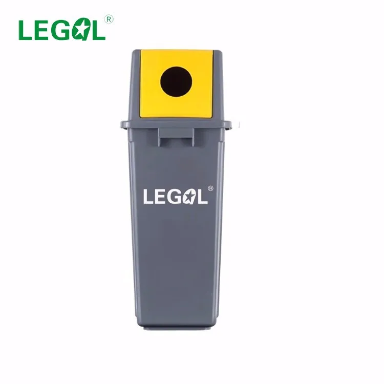 60L Plastic Waste Sorting Bin Indoor Recycle Bin with Different Covers