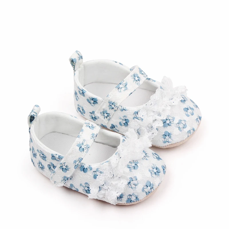 New Arrival Soft Sole Floral Design Newborn Baby Girl Shoes Casual Baby Shoes for Girls factory
