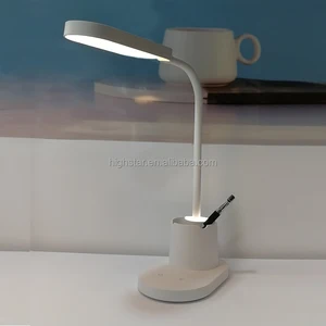 Gooseneck  Learning Lamp Rechargeable Reading Light Led Table Study Lamp with Pen Phone Holder Night Light