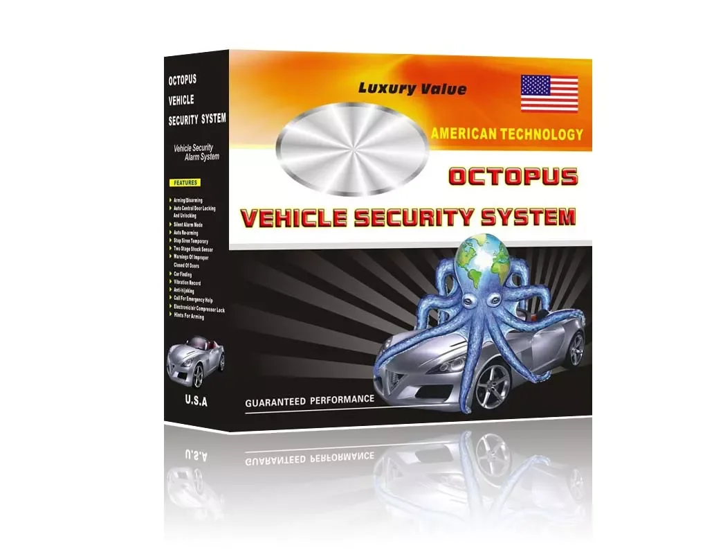 Новый дизайн, односторонняя противоугонная функция, Автомобильная сигнализация осьминог