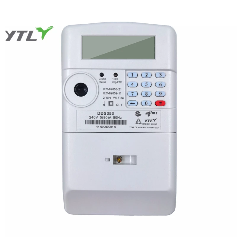 YTL Prepaid Meter  Split Type Single Phase Two Wires Vending Software DLMS Protocol Supplier Electricity Meter
