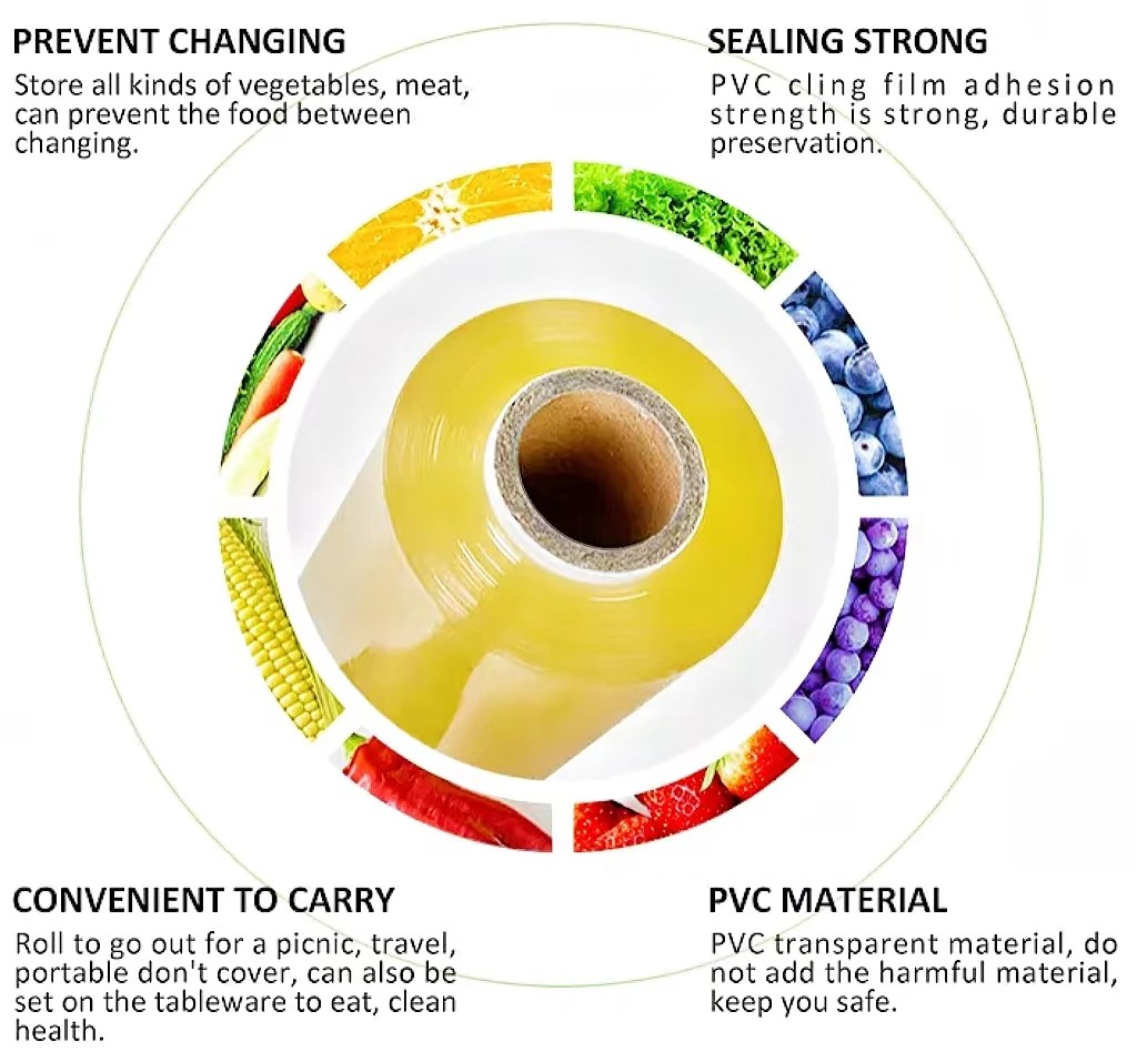 Super Clear Wrap Film Pvc Lamination Stretch Cling Shrink Roll Pvc