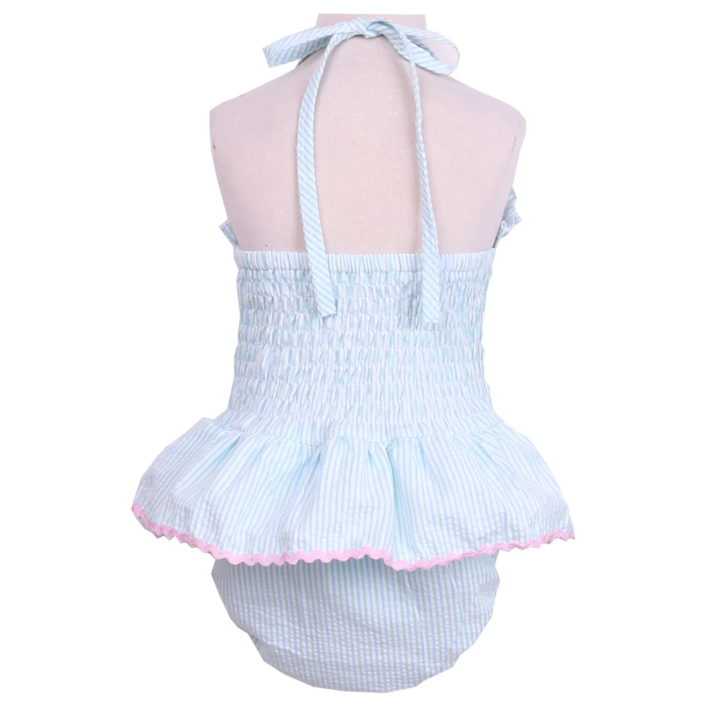 2024 Summer Seersucker Hooded Terry Cloth Kids Toddler Beach Cover Up