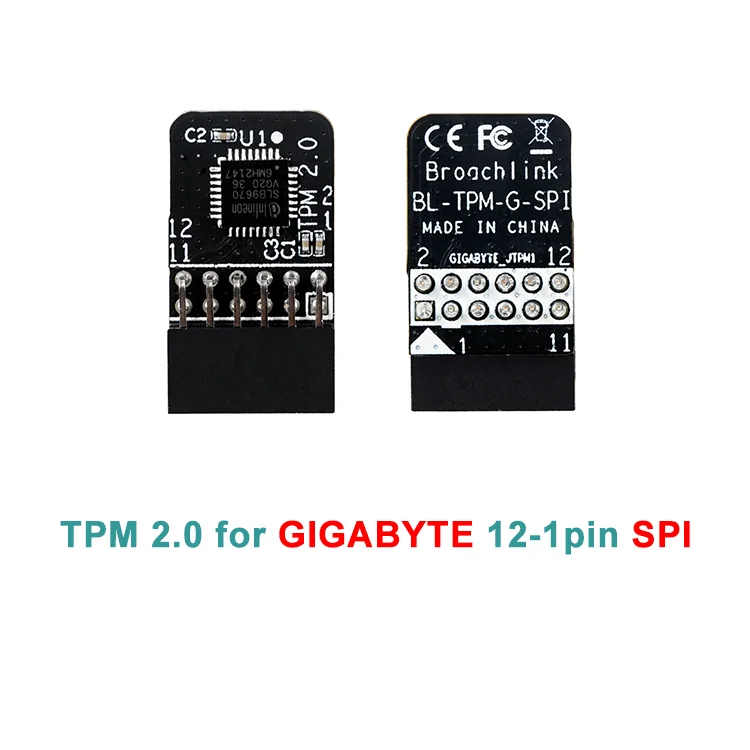 Modulo TPM 2.0 Infineon SLB9670 A 12 Pin Per Schede Madri Gigabyte Z590 – Compatibile Con Z590 D, Z590M, AORUS E VISION, Per Windows 11 E Crittografia Hardware