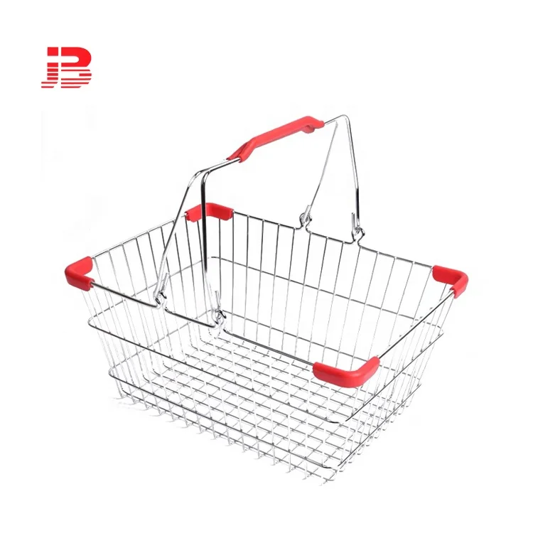 Supermarket use shopping metal baskets for storage supplier