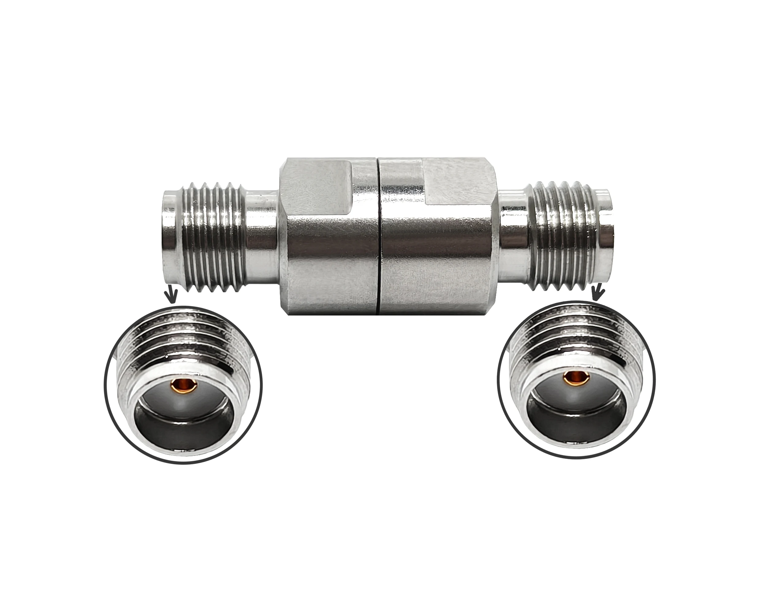 Stainless Steel SMA Female Jack to SMA Female Adaptor Connector
