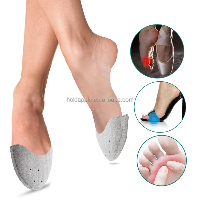Ballet Dance Pointe Shoe Socks Pad, Toe Pouches Pad, Knitted Fabric Toe Cap  Cover Toe Wrapped Protector Cushion Women Anti-Slip Toe Half Socks, Relief