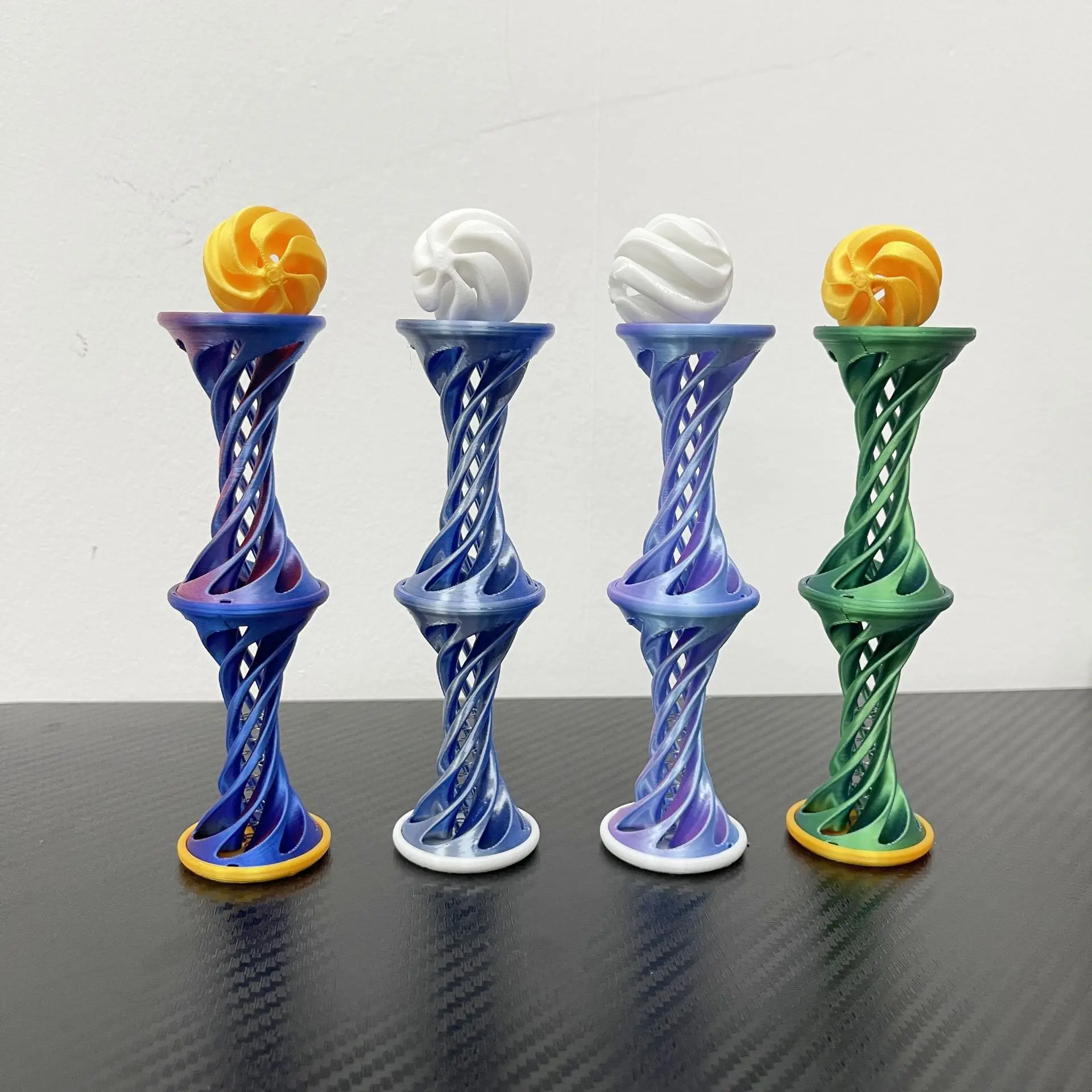 Wholesale 3D Spiral Spring Ball Catapult Toy for Anxiety Relief Ornament for Gift 3D Spiral Stress Relief Ball Catapult Toy