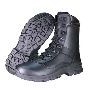 Factory OBM ODM Custom Wholesale Full Grain Leather Tactical Boots for Men